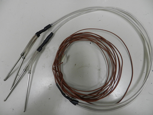 Completed thermocouple with tips and tubing