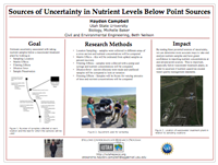 Sources of Uncertainty in Nutrient Levels Below Point Sources