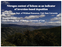 Nitrogen content of lichens as an indicatorof inversion-based deposition