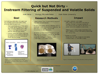 Quick but Not Dirty - Instream Filtering of Suspended and Volatile Solids