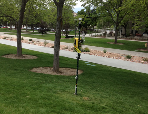 Here is one of the super LEMS (a super LEMS has more sensors than regular LEMS) that we have deployed around campus.