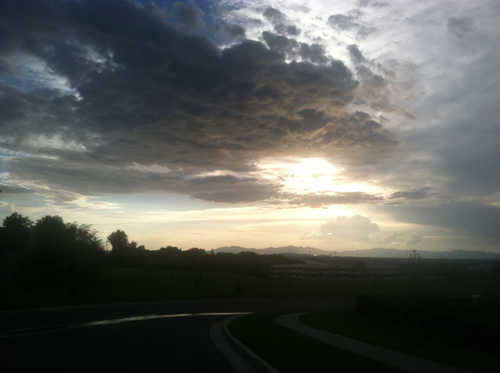 View just West of Weber State campus after returning home from collecting survey data in the Salt Lake City area on Saturday