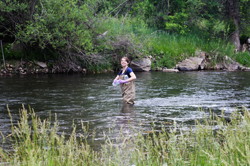 Me at one of our sampling sites.