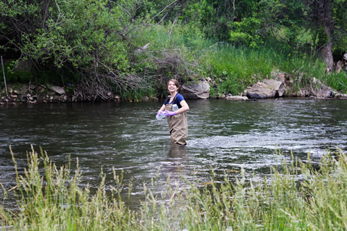 Me at one of our sampling sites. 