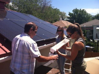 Making it rain with Dr. Paul Brooks and Master's student Mallory Millington