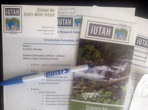 iUTAH Swag from orientation!