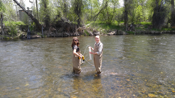 Filtering water samples as part of iUTAH GAMUT sampling